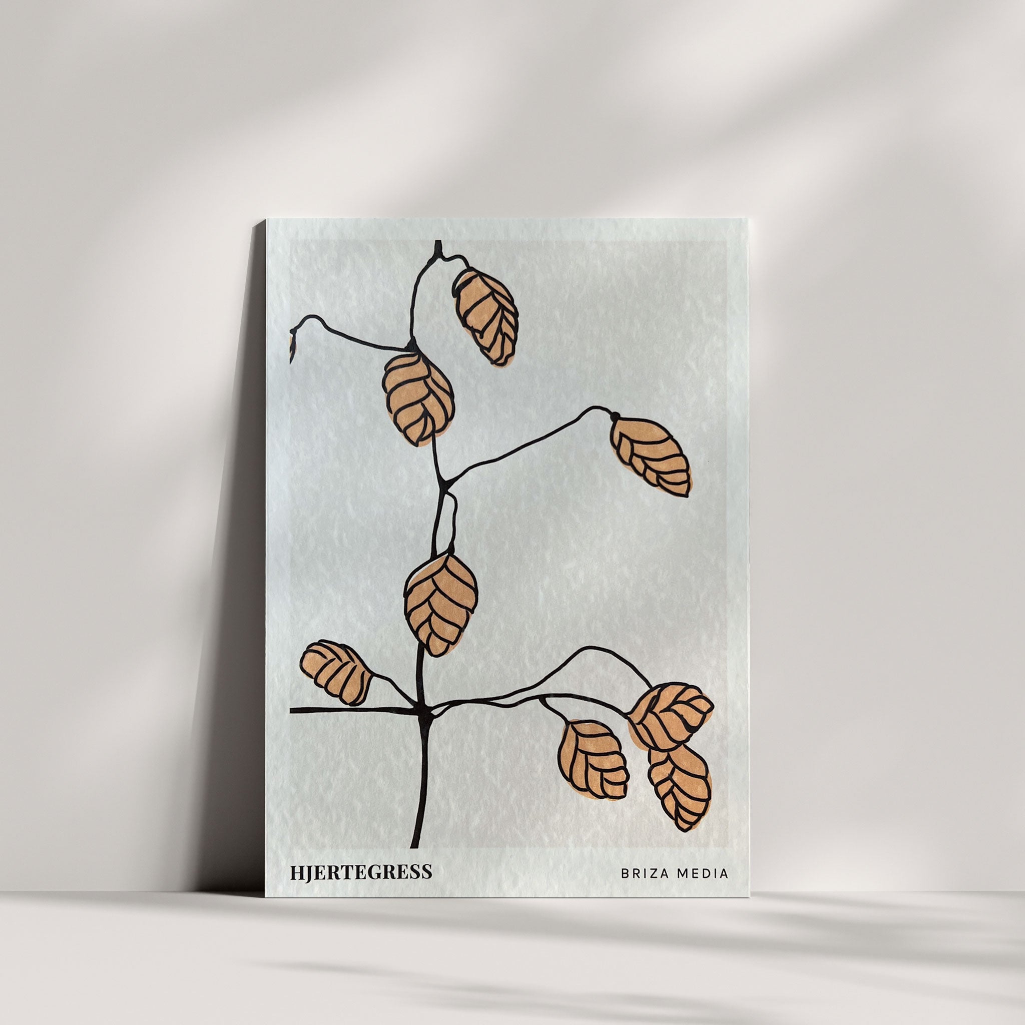 Blomsterkort - Hjertegress